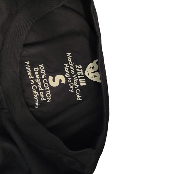 27 Club Mens Black Cotton Crew Neck Short Sleeve Pullover T Shirt Size Small - Picture 4 of 6